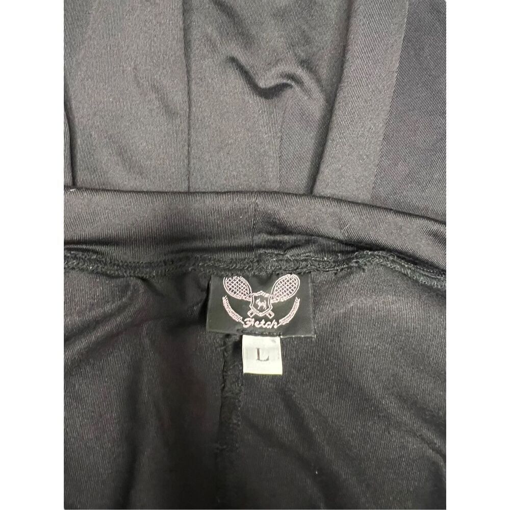 Fetch Women’s Large Black Pleated Mini Skort Stretch Y2K - Picture 4 of 5